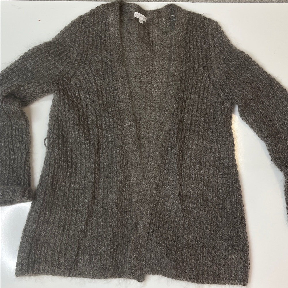 A Pea in the Pod Mohair Cardigan Sweater Taupe Brown Size Medium